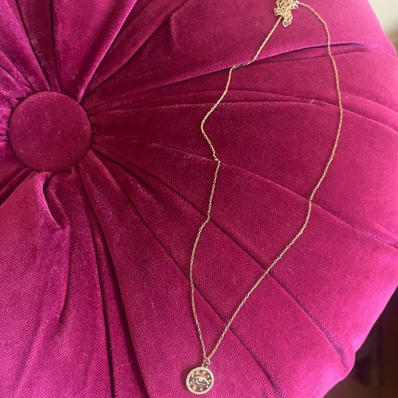 Gold tone 3rd Eye Necklace - Picture 2 of 3